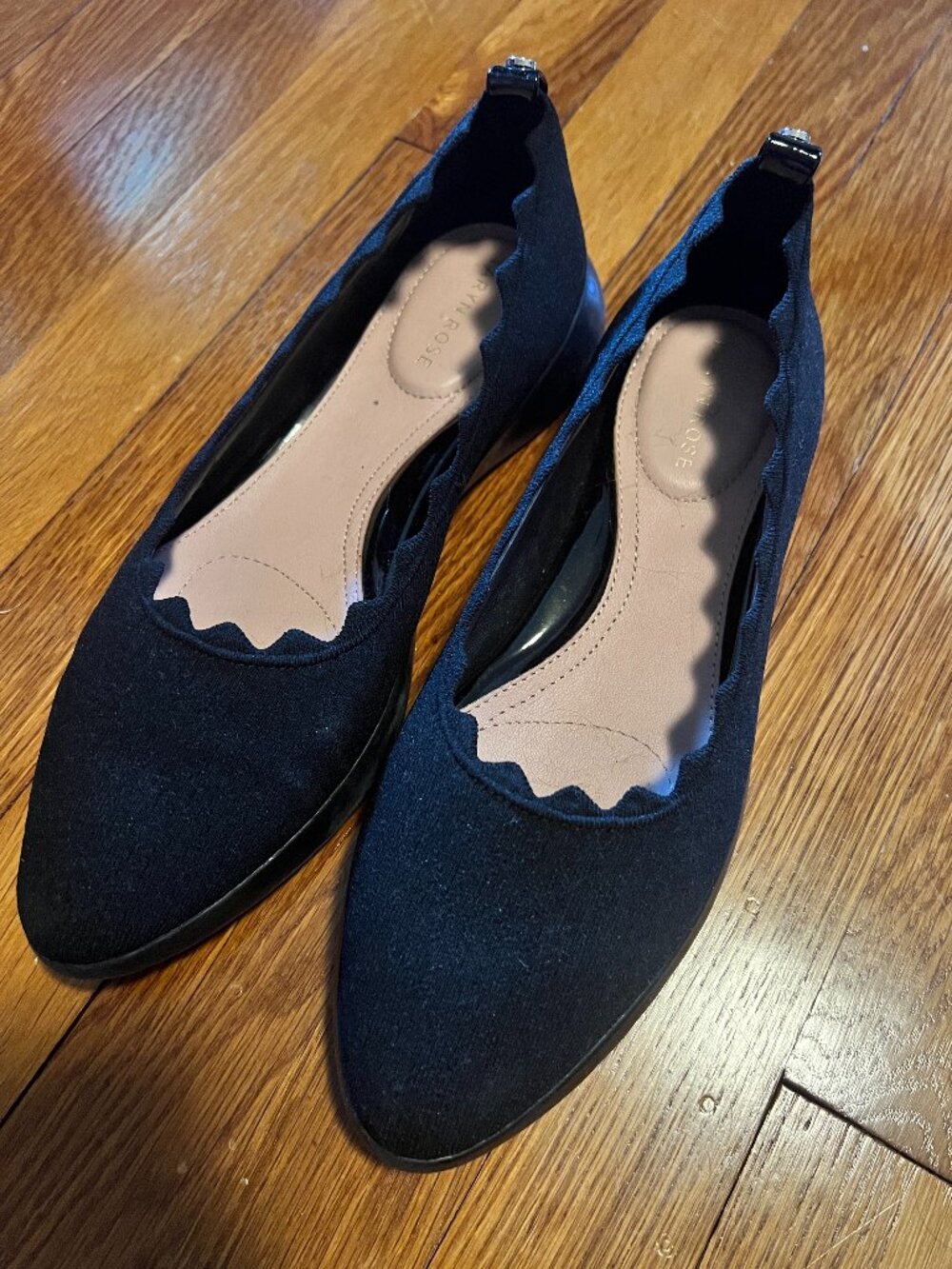 Taryn Rose Black Flat Slip On Shoes
